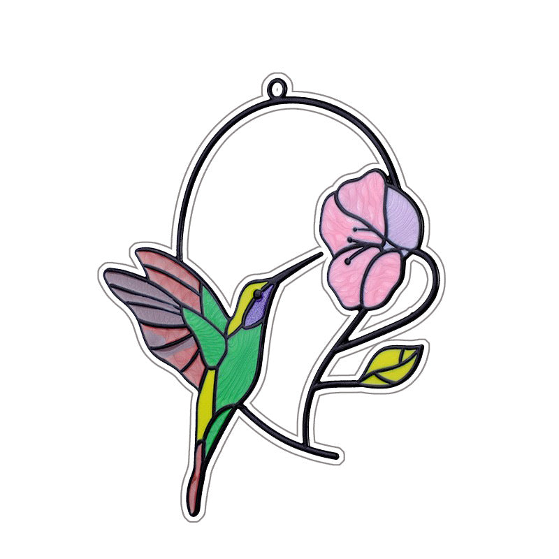 Alloy Double-Sided Oil Drip Bird Hanging Wall Decoration