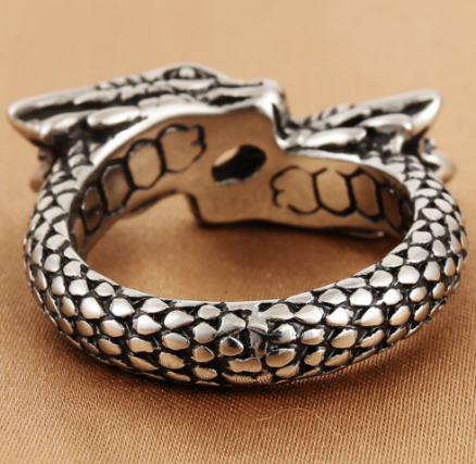 Titanium Steel Chinese Dragon Ring | Retro Sizes 7–13 Fashion Ring Oasis Select