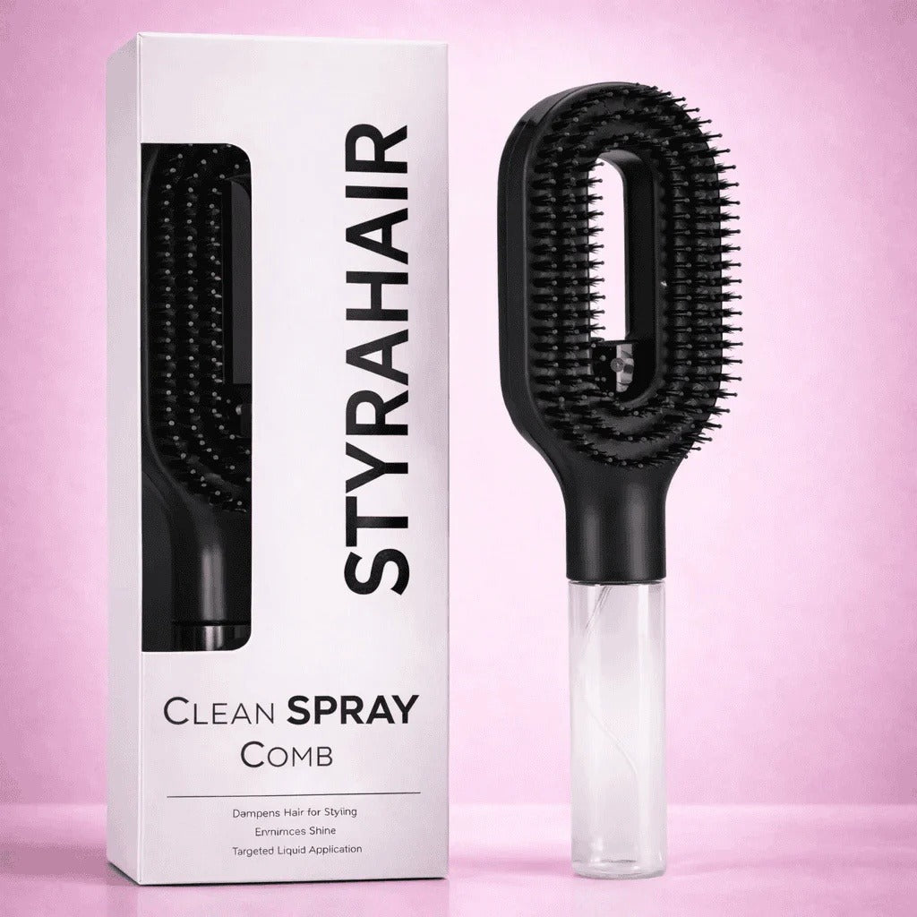 Sleek Hair Spray Comb – Tame Flyaways, 7 Colors | Oasis Select Hair Styling Tool Oasis Select Black One Size