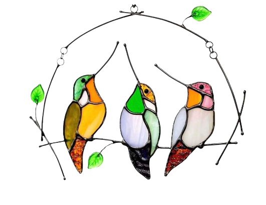 Alloy Double-Sided Oil Drip Bird Hanging Wall Decoration Hanging Wall Decoration Oasis Select