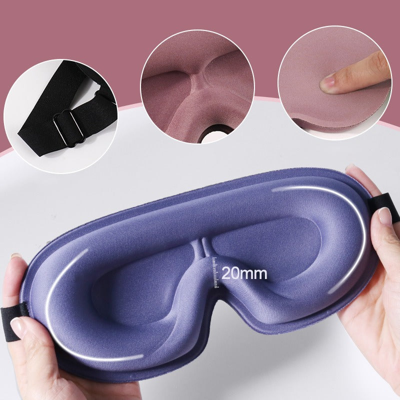 3D Contoured Blackout Sleep Mask | Deep Eye Socket Design Sleep Mask Oasis Select