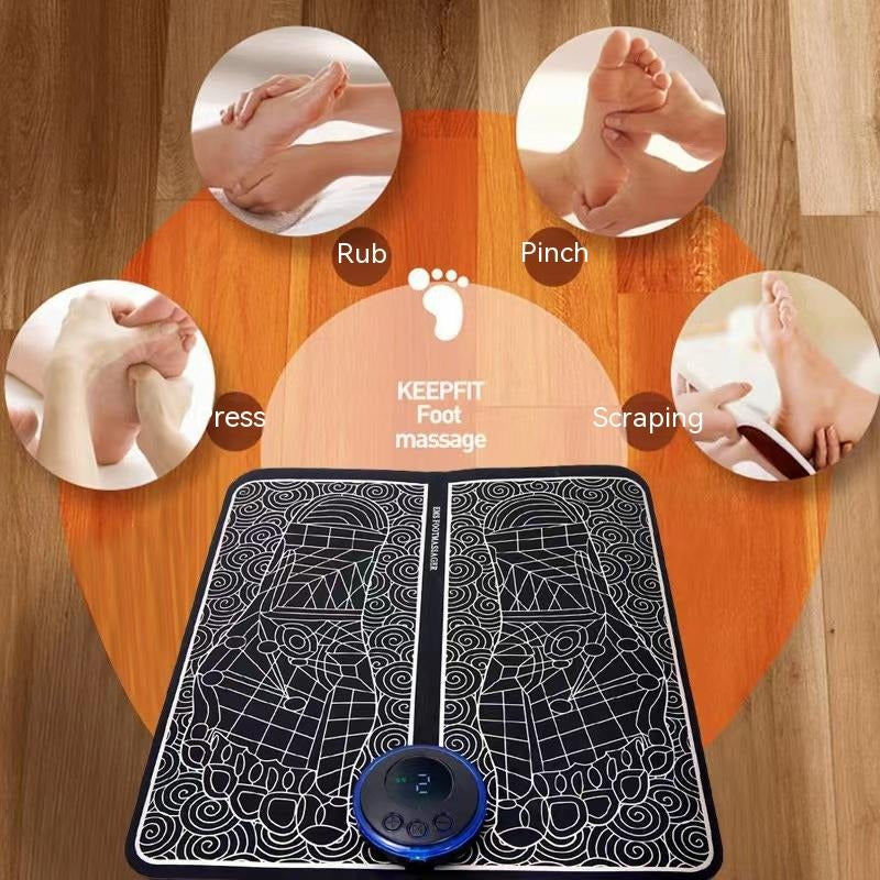 EMS Foot Massager Pad – 8 Modes, 19 Levels, USB Rechargeable EMS Foot Massager Oasis Select
