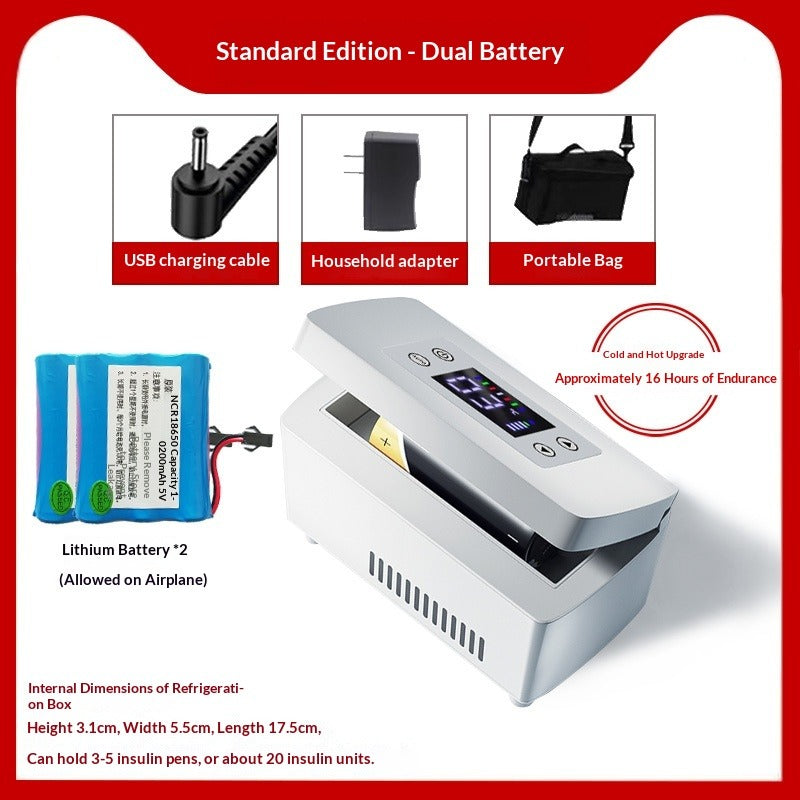 Portable Mini Medication Refrigeration Cabinet | 12V Cooler Mini Refrigeration Cabinet Oasis Select EU Battery Life 16