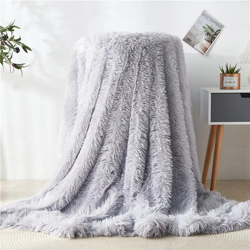 Light Gray Flannel Blanket – Plush Soft Fluffy Throw | 3 Sizes Flannel Throw Blanket Oasis Select