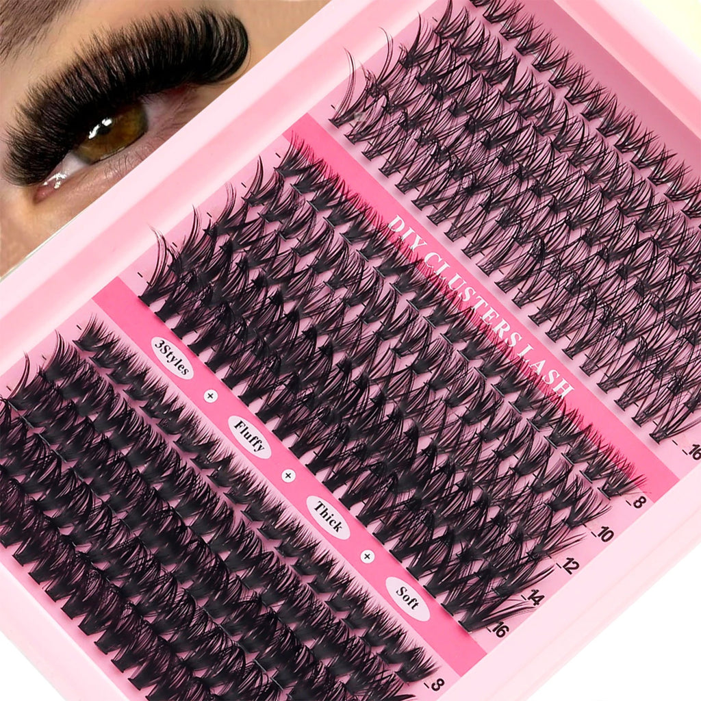 60-Pack Thick False Eyelashes | Glue-Free Voluminous Lash Set False Eyelashes Set Oasis Select