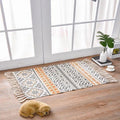 Nordic Cotton Linen Area Rug – Non-Slip, 60×90cm, 11 Designs Cotton Linen Area Rug Oasis Select Yellow 60x90