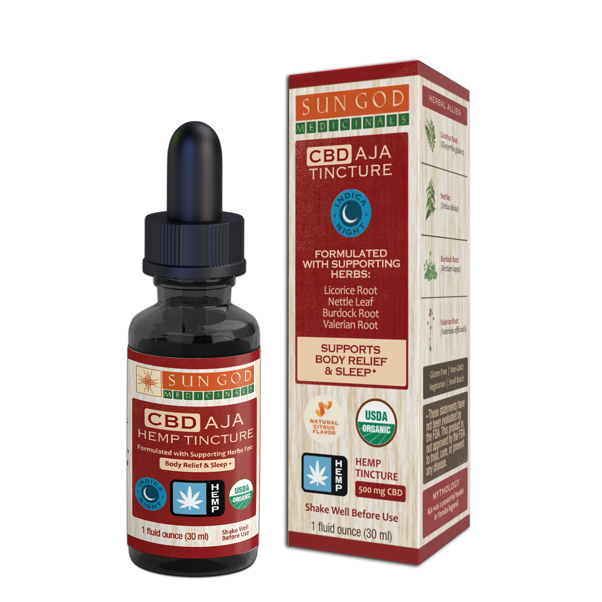 Organic Hemp Tincture 500mg | Sleep & Body Comfort Support Herbal Hemp Tincture Oasis Select
