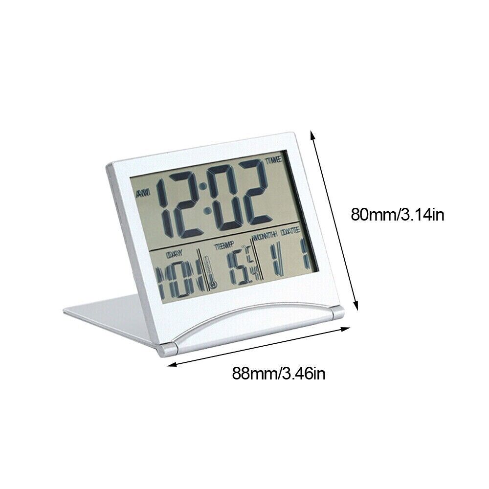 Digital Travel Alarm Clock Foldable LCD Temperature Display Digital Alarm Clock Oasis Select