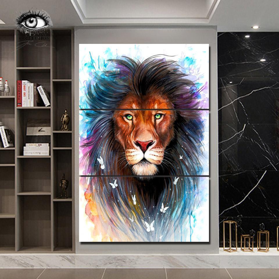 Lion Canvas Wall Art | Majestic Home Decor 20x40cm Canvas Wall Art Oasis Select Without frame