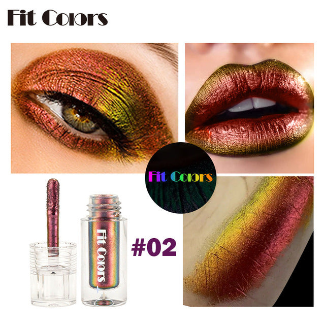 Aurora Multi Chrome Liquid Eyeshadow Pigments – 6 Shades Liquid Eyeshadow Pigment Oasis Select Red and Yellow