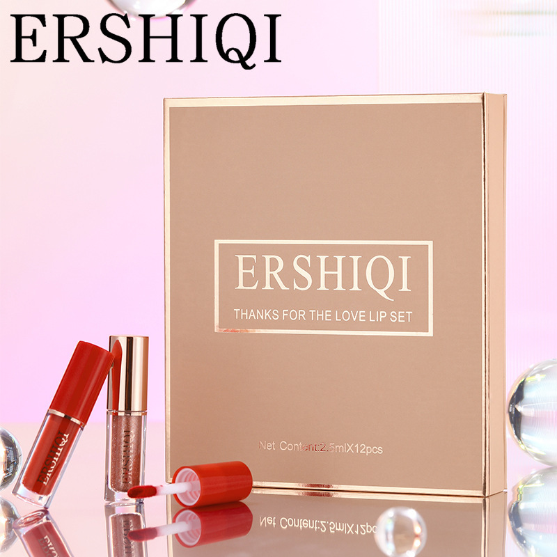12-Piece Velvet Matte Moisturizing Lipstick Gift Set Lipstick Gift Set Oasis Select