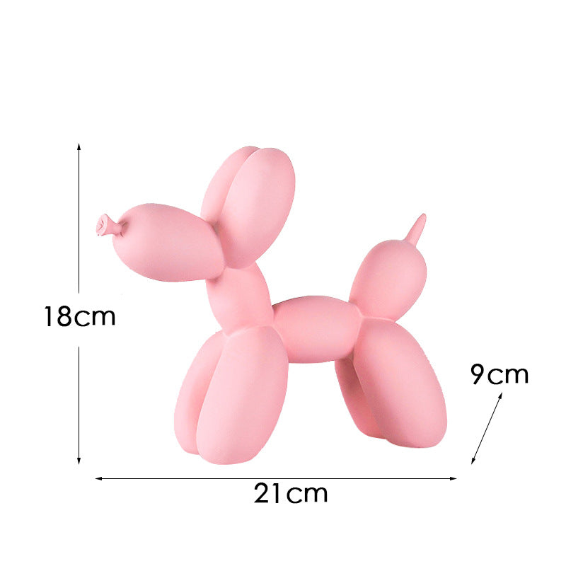 Colorful Balloon Dog Figurine | European Water Transfer Art Decor Decorative Figurine Oasis Select Pink