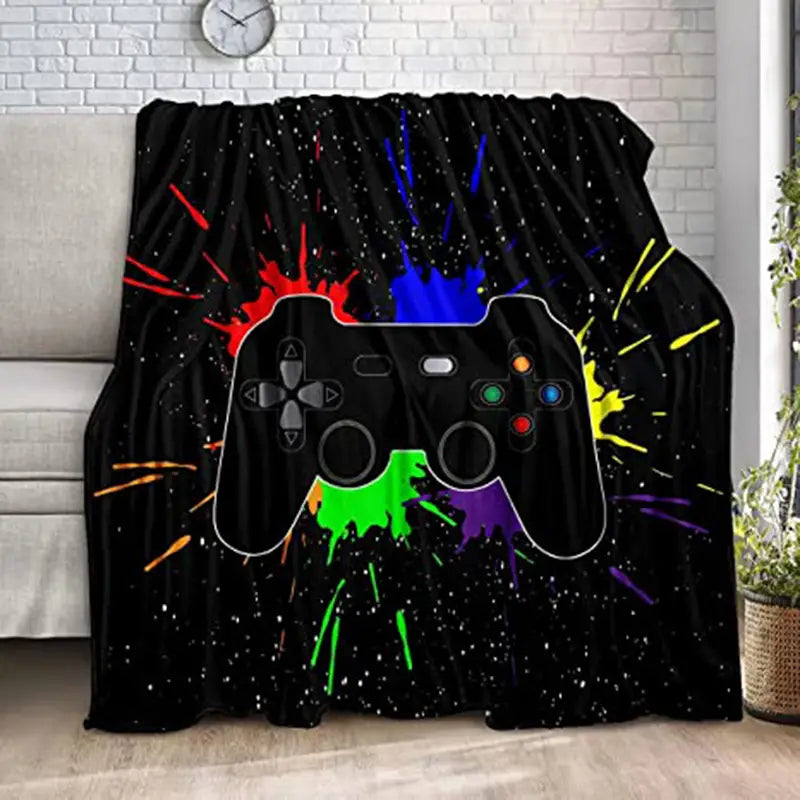 Gamer Blanket – Soft Flannel Throw for Couch & Bedroom Flannel Throw Blanket Oasis Select