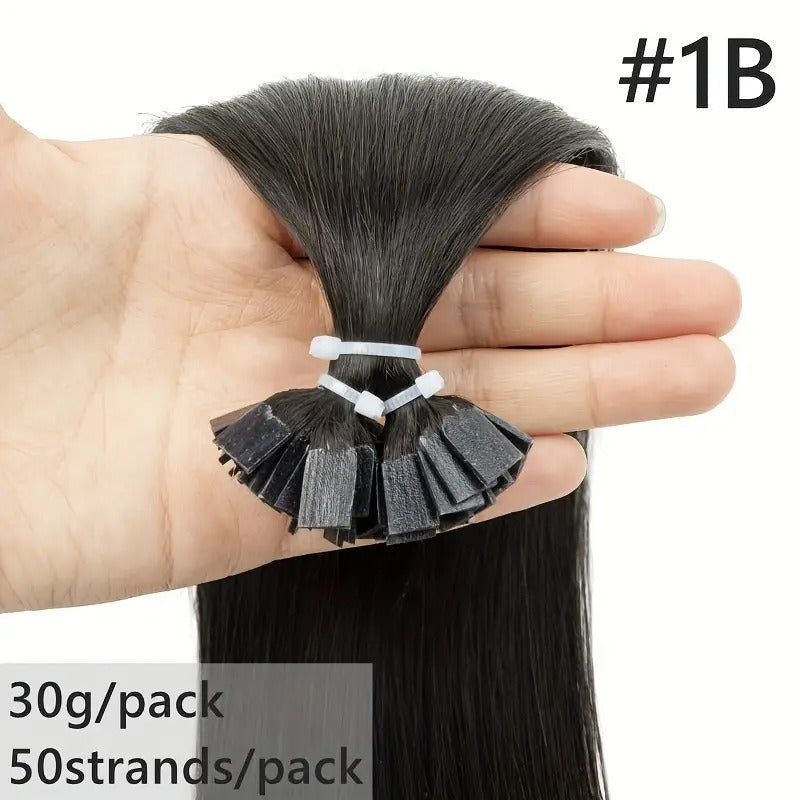 Human Hair Extensions – Natural Straight, All Colors & Lengths