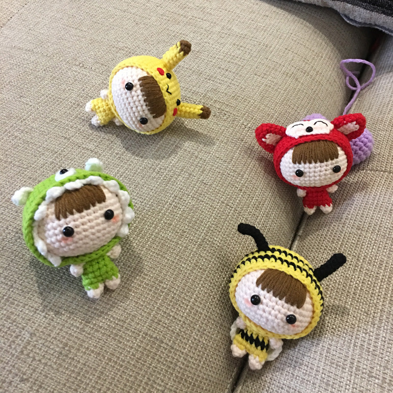 Crochet Doll Keychain Kit with Video Tutorial | DIY Craft Crochet Craft Kit Oasis Select