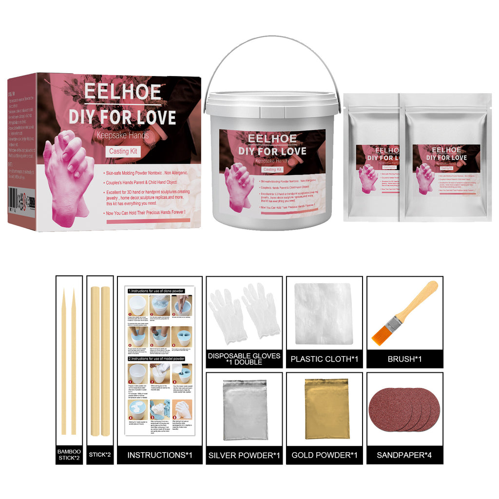 EELHOE 3D Hand Casting DIY Kit – Handmade Keepsake Gift Set Hand Casting DIY Kit Oasis Select