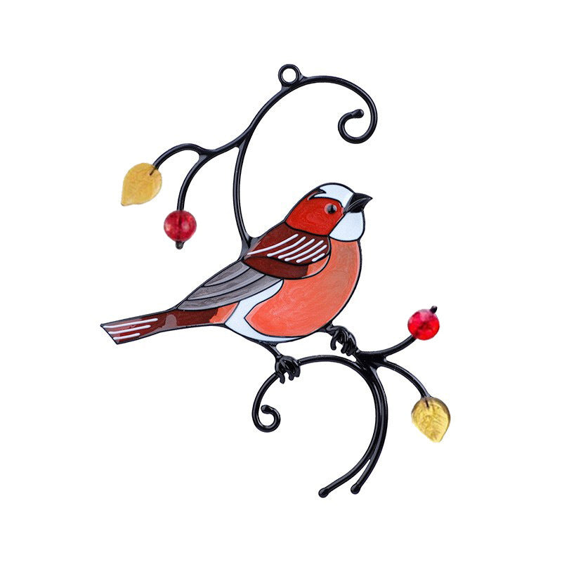 Alloy Double-Sided Oil Drip Bird Hanging Wall Decoration Hanging Wall Decoration Oasis Select Thrush / Alloy drop oil