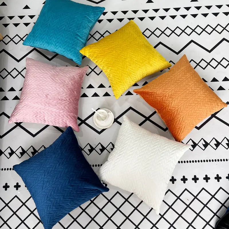 Soft Velvet Square Throw Pillow Cover 45x45cm | Home Decor Velvet Pillow Cover Oasis Select