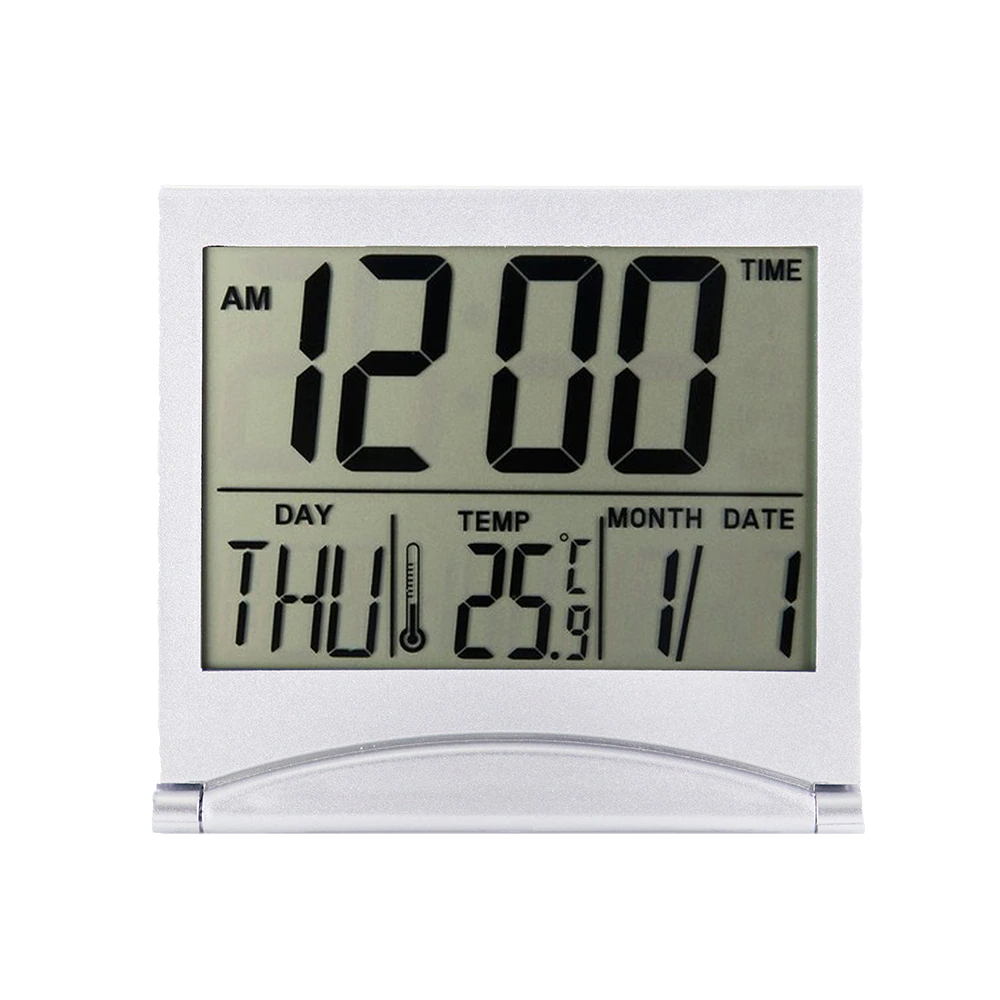 Digital Travel Alarm Clock Foldable LCD Temperature Display Digital Alarm Clock Oasis Select