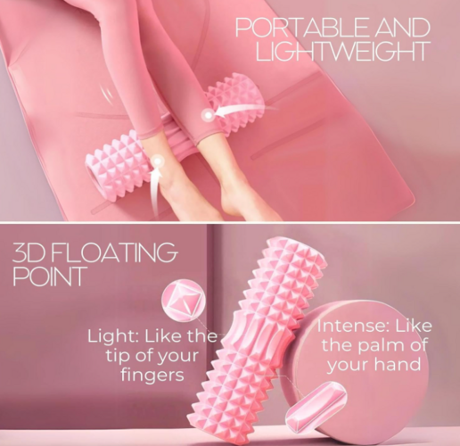 Dual-Zone Foam Roller Set – Massage Stick & Spike Ball Foam Roller Set Oasis Select