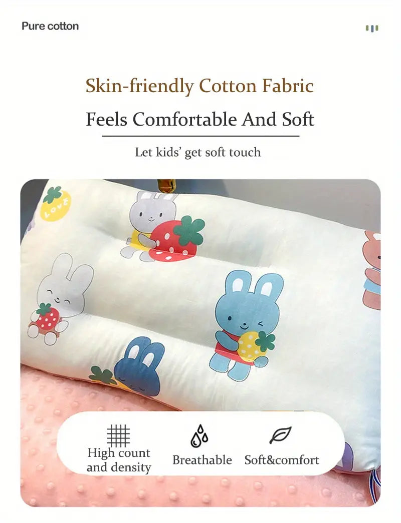 Kids Cartoon Pattern Pillow – Soft Cotton, Ages 3–6 Kids Decorative Pillow Oasis Select