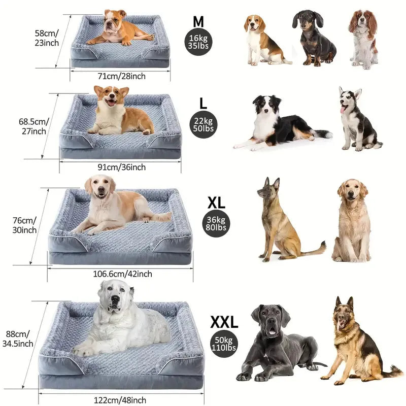 Waterproof Washable Dog Bed | Removable Cover & PP Cotton Waterproof Dog Bed Oasis Select