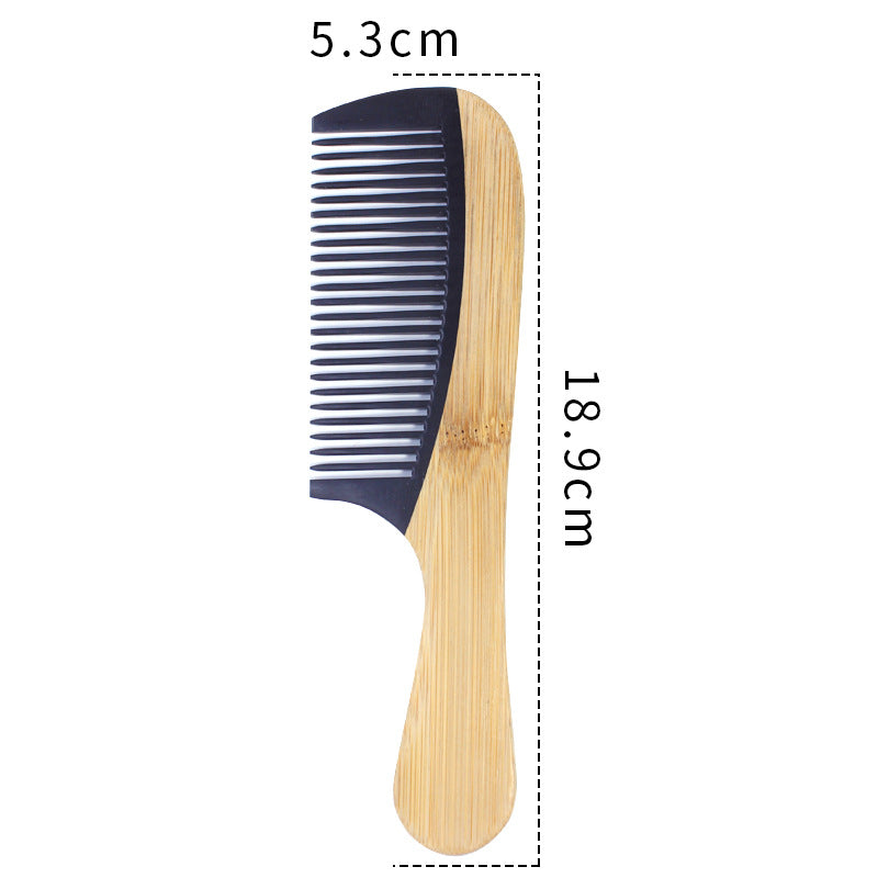 Natural Bamboo Hair Comb – Anti-Static Wooden Comb for Women Bamboo Hair Comb Oasis Select 992 (round shank, dense teeth)