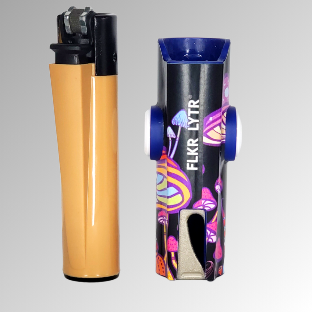 FLKR LYTR Fidget Spinner Lighter Case – Mushroom Garden Lighter Case Oasis Select
