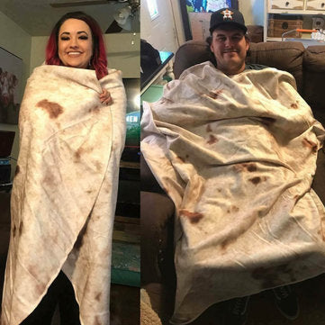 Burrito Fleece Throw Blanket – Super Soft 160x160cm Fleece Throw Blanket Oasis Select