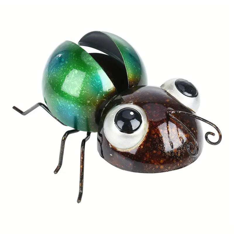 Iron Ladybug Sculpture | Handcrafted Cartoon Home Decor Iron Art Sculpture Oasis Select