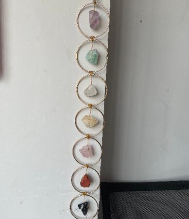 Raw Crystal 7 Gemstone Wall Decor – 70CM Hanging Pendant Crystal Wall Hanging Oasis Select