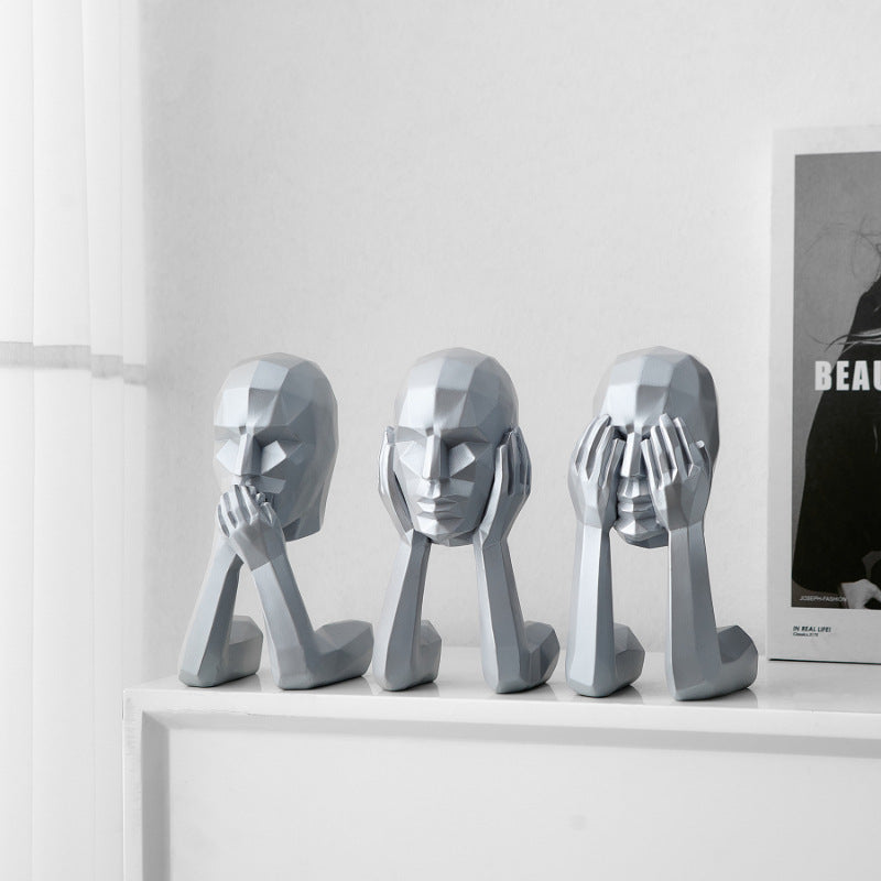 Abstract Art Figurine – Modern Geometric Home & Office Decor Decorative Figurine Oasis Select