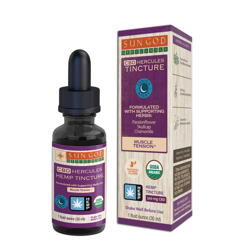 Organic Indica Hemp Tincture 500mg | Muscle & Sleep Support Herbal Hemp Tincture Oasis Select