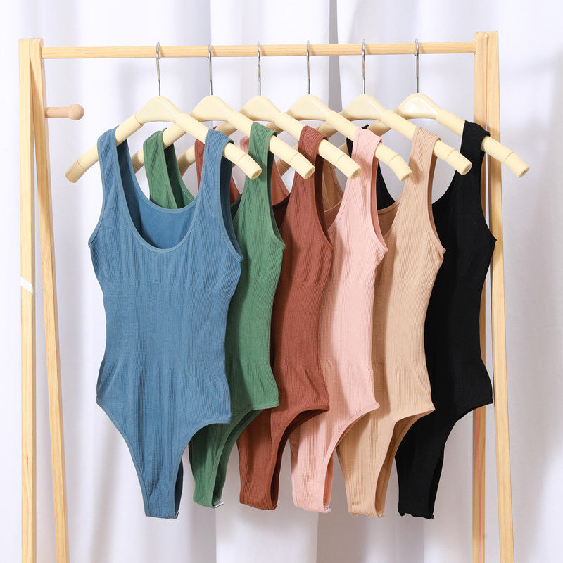 Women's Tummy Control Fitted Pants & U-Back Tank Top Women's Clothing Set Oasis Select