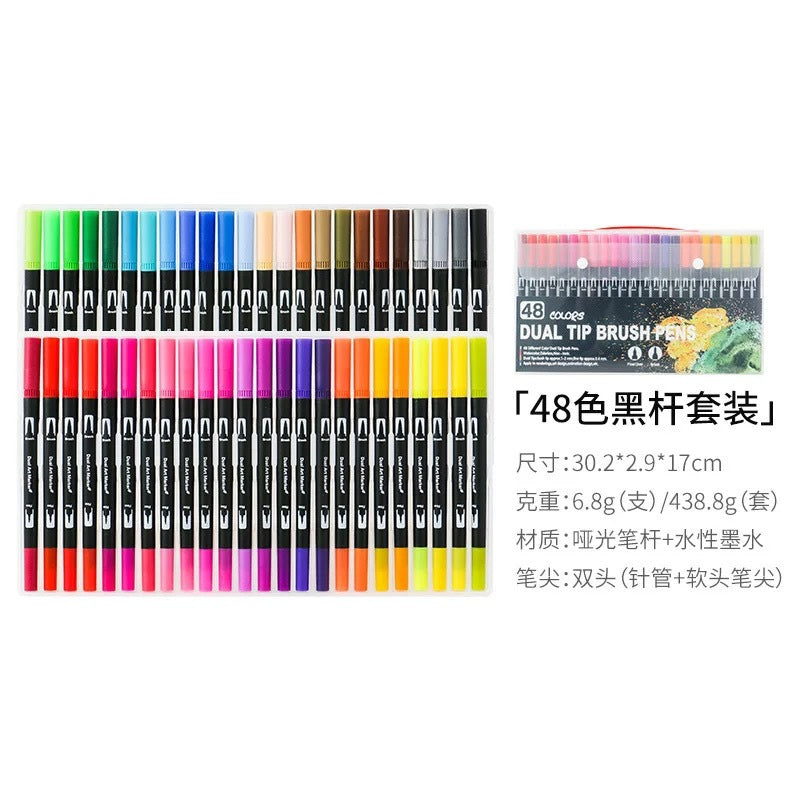 Dual-Head Watercolor Markers 24 Colors – Kids Art Set Watercolor Marker Set Oasis Select 48 colors
