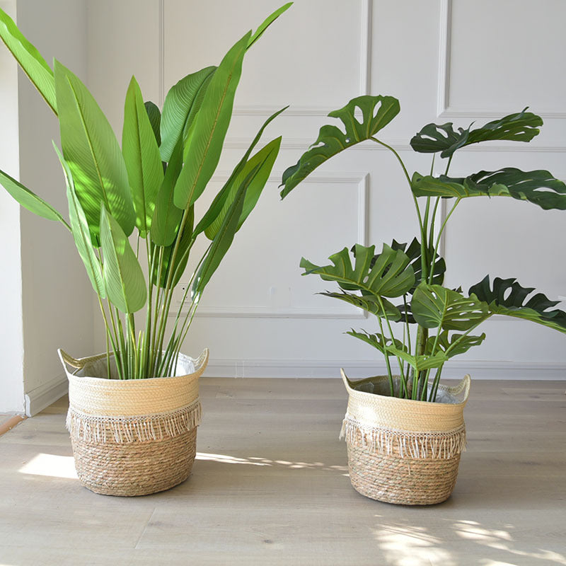 Large Woven Flower Pot Set | Nordic Boho Indoor Planter Woven Indoor Planter Oasis Select 22x25cm