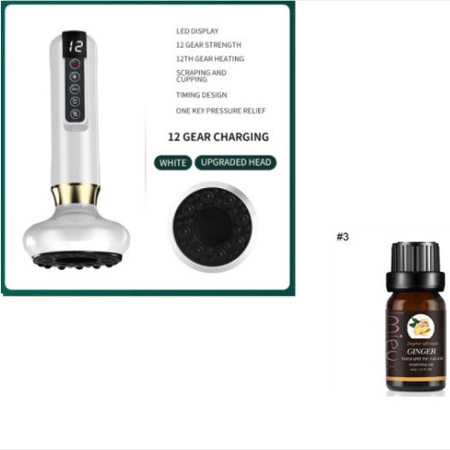 Electric Vacuum Cupping Massager | Infrared Heat & Essential Oil Cupping Massager Oasis Select White White set