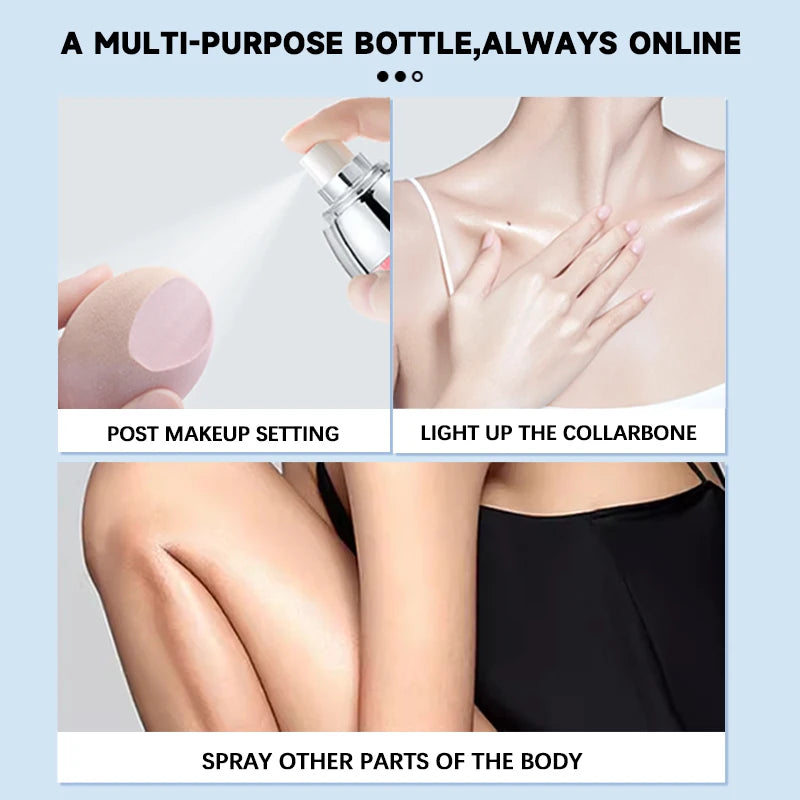 Rave Lady 115ml Face Moisturizing Spray Toner Star Flash Quicksand Rose Facial Moisturize Before Makeup Spray Body Skin Care Oasis Select