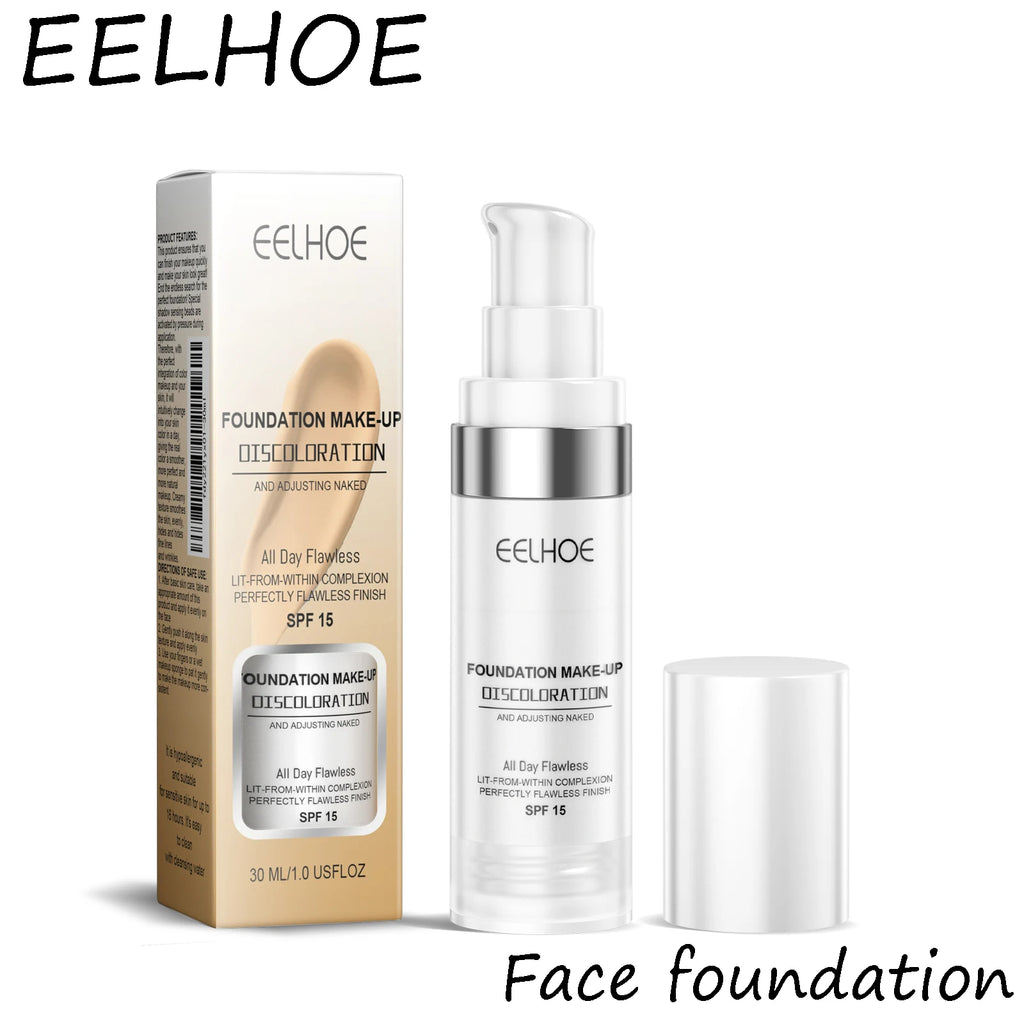 EELHOE Color Changing Makeup Foundation Lasting Moisturizing Non-greasy Matte Concealer Sweatproof Natural Brightening Makeup Oasis Select