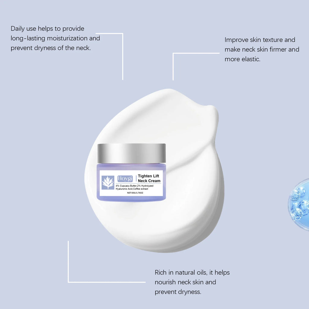 50g Neck Skin Care Cream Moisturizing Nourishing Pores Enhance Skin Elasticity Firming Refreshing Non-greasy Glowing Tightening Neck Lotion Oasis Select