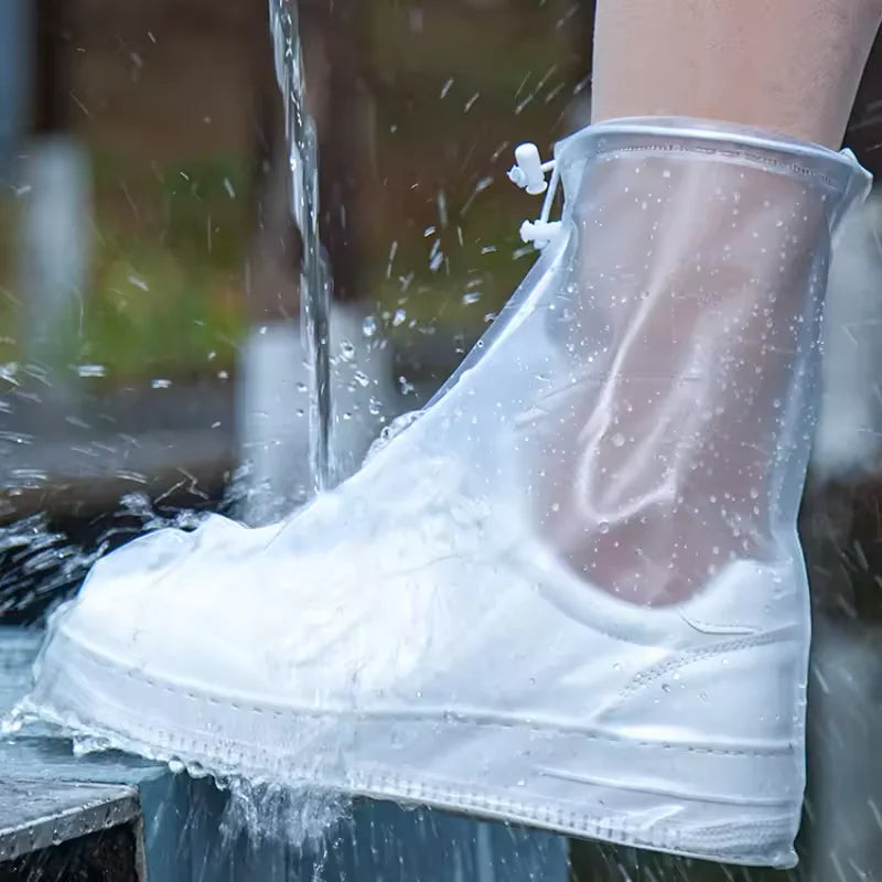 Anti-slip wear-resistant rain shoe covers thickened rainproof unisex silicone shoe covers with waterproof layer rain boot covers Oasis Select