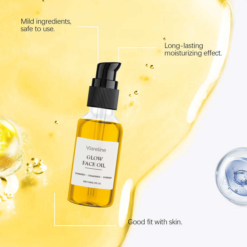 59ML Glowing Face Oil Gentle Moisturizing Improve Skin Texture Enhance Elasticity Nourishing Reduce Dullness Facial Serum Oasis Select