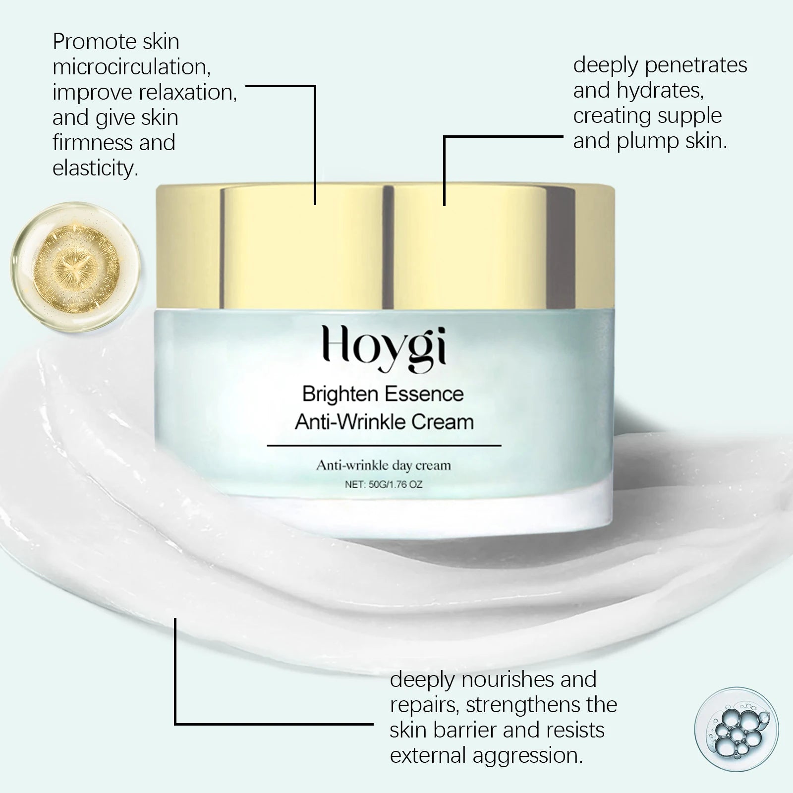 50g Face Cream Deep Moisturizing & Nourishing Enhance Smoothness Brightening Repairing Non-greasy Firming Lifting Neck Skin Lotion Oasis Select