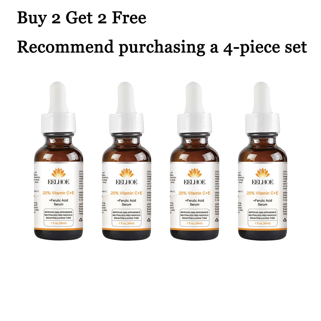 30ML Vitamin C+E Serum Deep Moisturizing Repairing Dryness Enhance Smoothness Glowing Improve Skin Texture Boosts Skin Elasticity Non-sticky Face Serum for All Skin Types Oasis Select 4 pcs United States