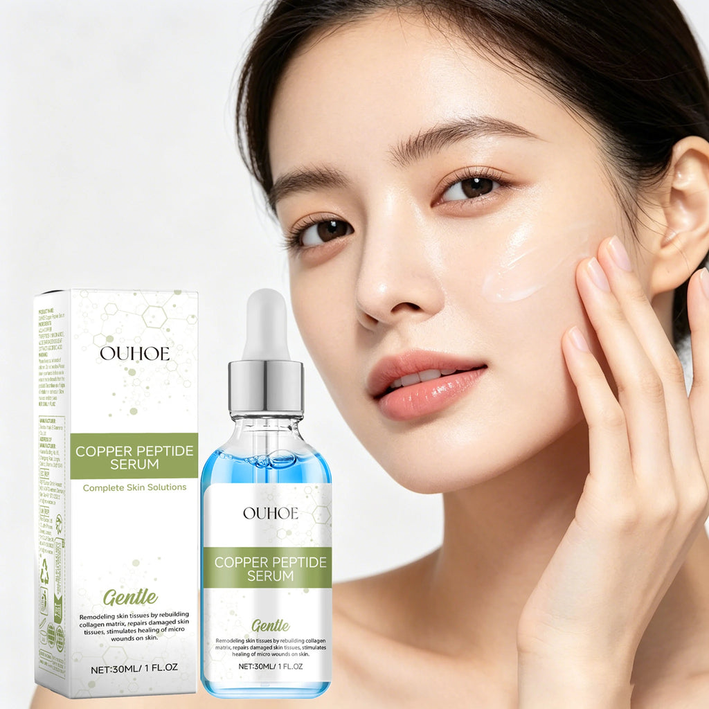 30ML Blue Copper Peptide Face Serum Glowing Moisturizing Improve Skin Texture Tightening Boosts Skin Elasticity Fade Fine Lines Pore Shrink Facial Serum Oasis Select