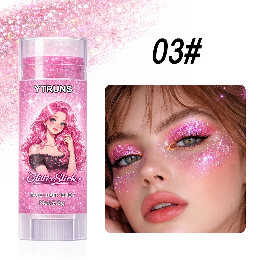 Glitter Gel Stick – Star Chunky Body & Face Shimmer, Waterproof