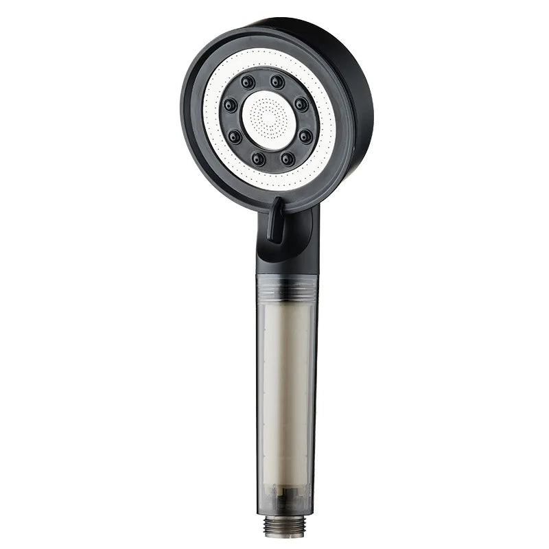 High Pressure Shower Head Set 5 Jet Modes Adjustable Shower Head with Filter Large Water Flow Spray Bathroom Accessories Oasis Select BLACK