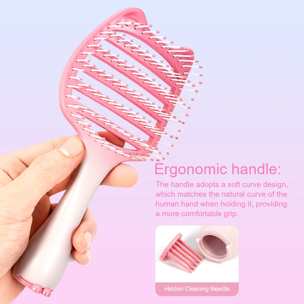 Cat Ear Detangler Comb – Anti-Static Wet & Dry Hair Brush Hair Detangler Comb Oasis Select