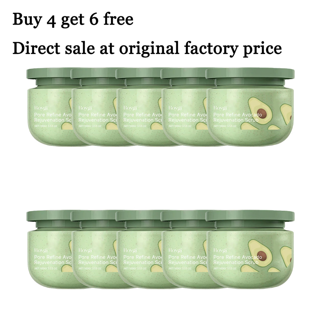 100G Avocado Body Scrub Cream Gentle Remove Whole Body Dead Skin Enhance Smoothness Pore Shrink Hydrating Body Scrub Lotion Oasis Select 10 pcs United States