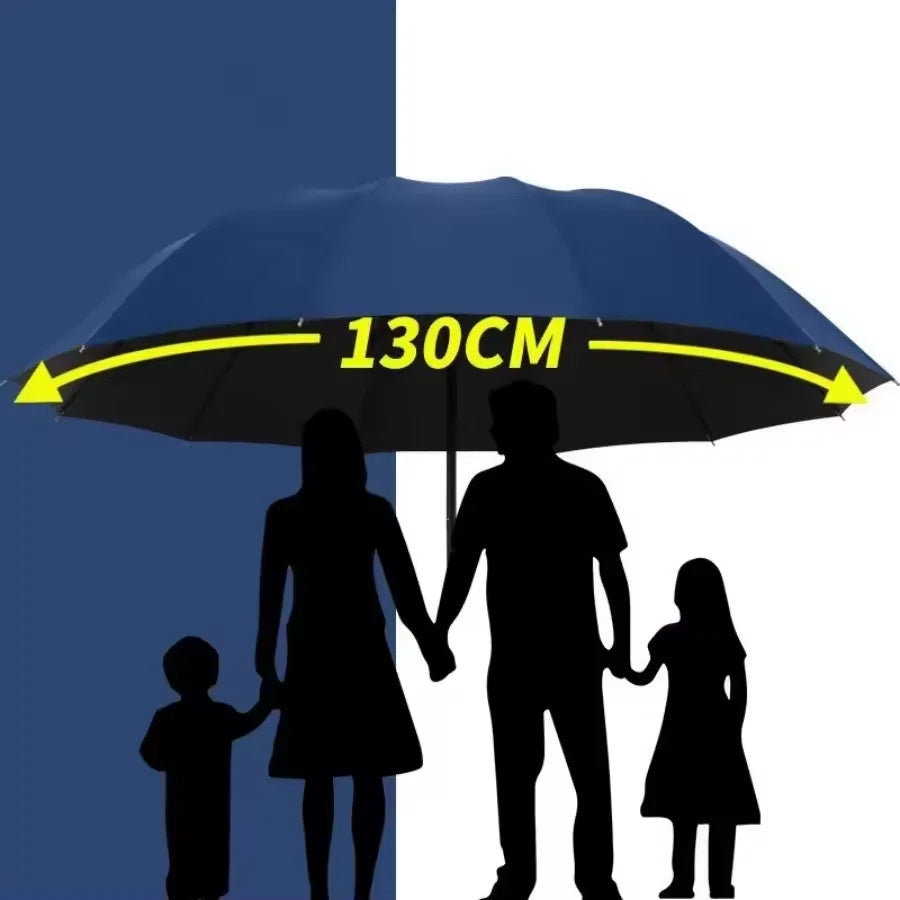 130cm extra-large folding umbrella suitable for both sunny and rainy days and is windproof, waterproof comprehensive protection. Oasis Select